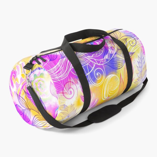 Item preview, Pink and Yellow Abstract Psychedelic Feathers designed and sold by ilonitta.