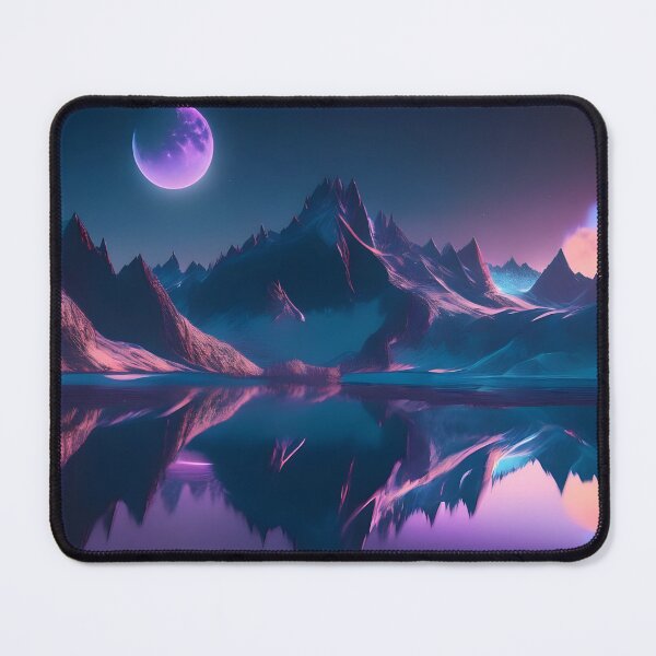 Item preview, Aesthetic synthwave mountain rnage Art designed and sold by N1chePrints.