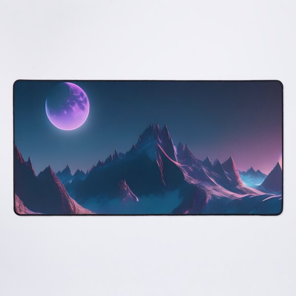 Item preview, Aesthetic synthwave mountain rnage Art designed and sold by N1chePrints.
