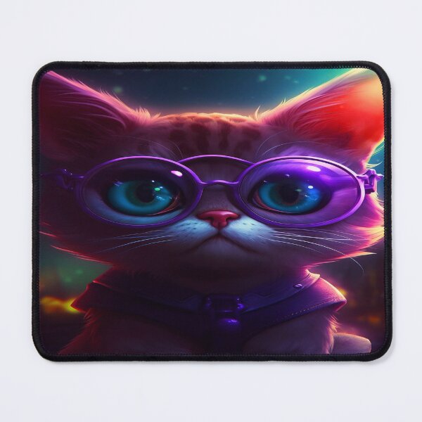 Item preview, Lindo gatito nerd con gafas designed and sold by CybRunner.
