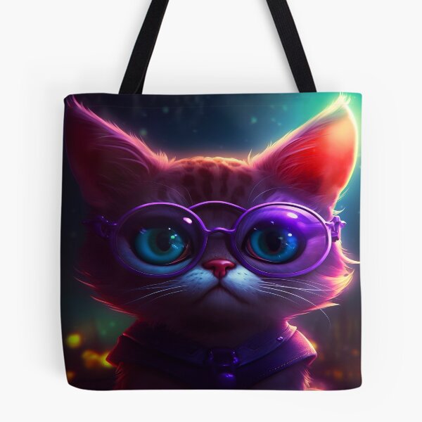 Item preview, Cute Nerdy Kitten with Glasses  designed and sold by CybRunner.