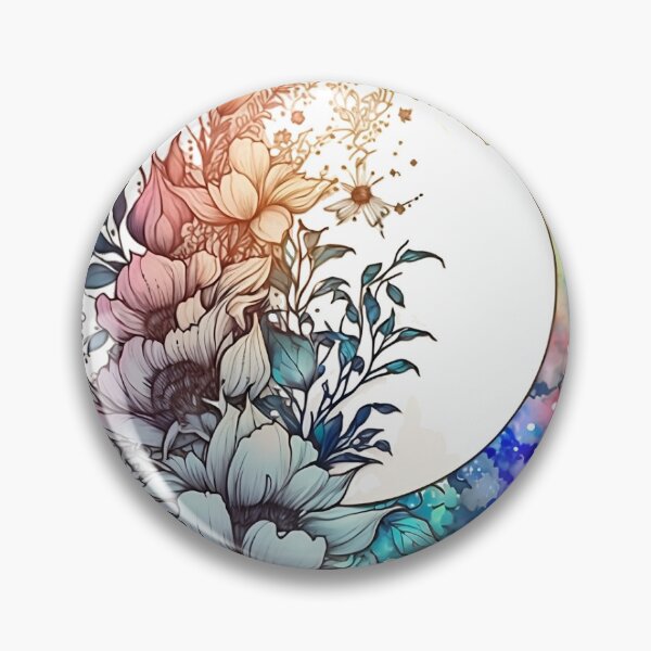 Item preview, Flowered moon designed and sold by VeronicArt85.