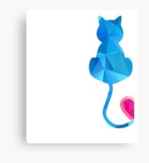 Cats Lovers T Shirt Valentine's Day Canvas Print