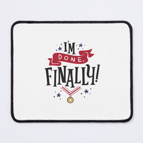 Item preview, I'm Done Finally Patriotic Red White Blue Gold Inexpensive Graduation Gift designed and sold by Celebration Printables.