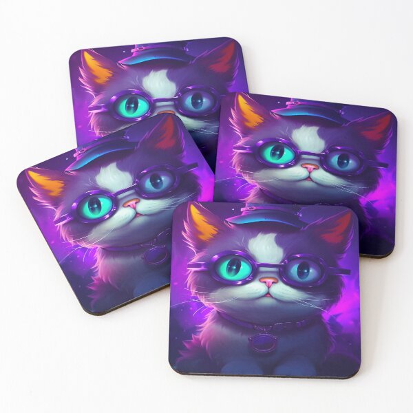 Item preview, Lindo gatito con gafas y un sombrero divertido designed and sold by CybRunner.