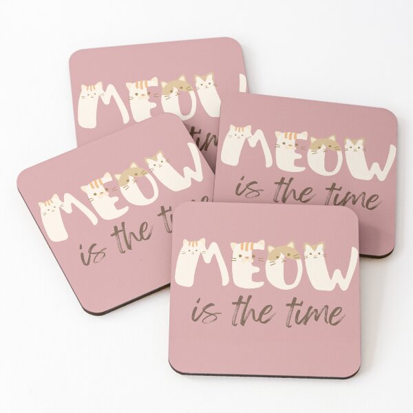 Item preview, Meow is the time, cat themed design, cute, kawaii, awesome designed and sold by Girly-Universe.
