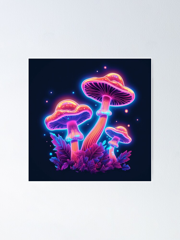 Patch Mushroom Pink Blue