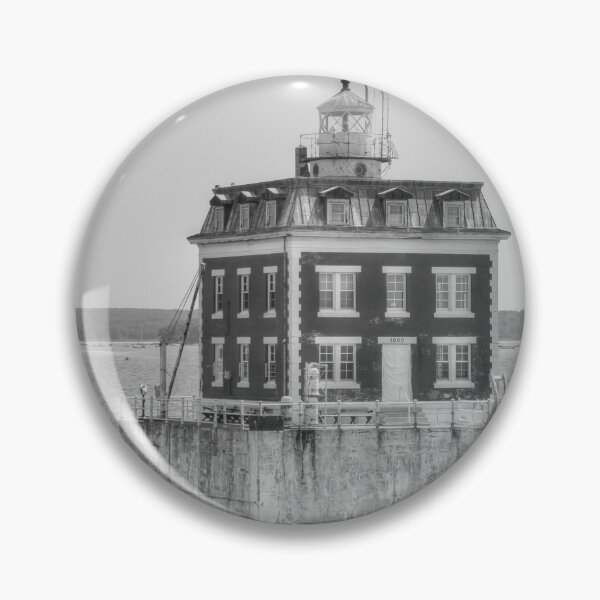 Item preview, Historic New London Ledge Light B/W designed and sold by BradKnorrArt.