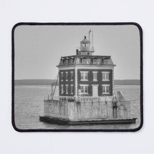 Item preview, Historic New London Ledge Light B/W designed and sold by BradKnorrArt.