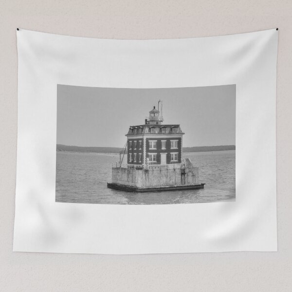 Item preview, Historic New London Ledge Light B/W designed and sold by BradKnorrArt.