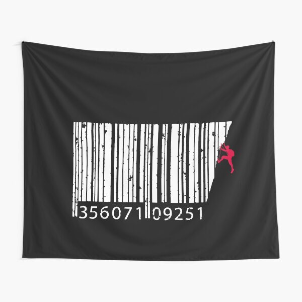 Artikel-Vorschau von Bergsteiger-Mann-Barcode, designt und verkauft von BadrBrand1.