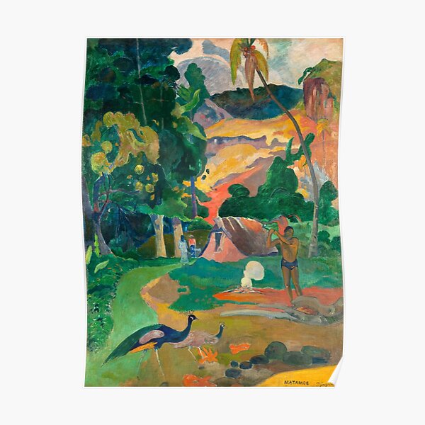 Paul Gauguin Matamoe, Landscape with Peacocks Poster