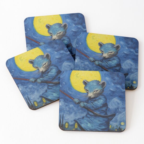 Item preview, Ninja Mouse on a Starry Starry Night designed and sold by mhylo.