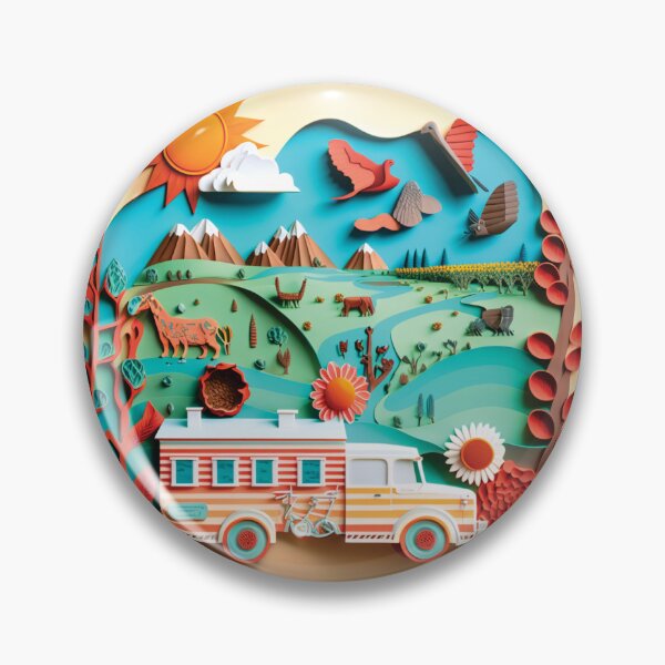 Item preview, beautiful travel puppet with landscape, cut paper style designed and sold by artpapercuts.