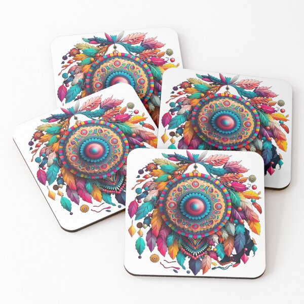 Item preview, Boho style, indian mandala with leaves designed and sold by VeronicArt85.