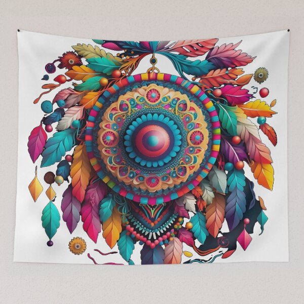 Item preview, Boho style, indian mandala with leaves designed and sold by VeronicArt85.