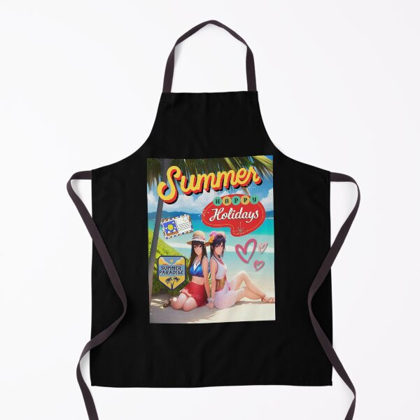 Item preview, Summer Happy Holiday Paradise 2 Anime Girls On The Beach! designed and sold by Giulivo Store Graphic.
