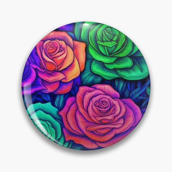 Item preview, watercolor neon roses designed and sold by RavenWrangler.