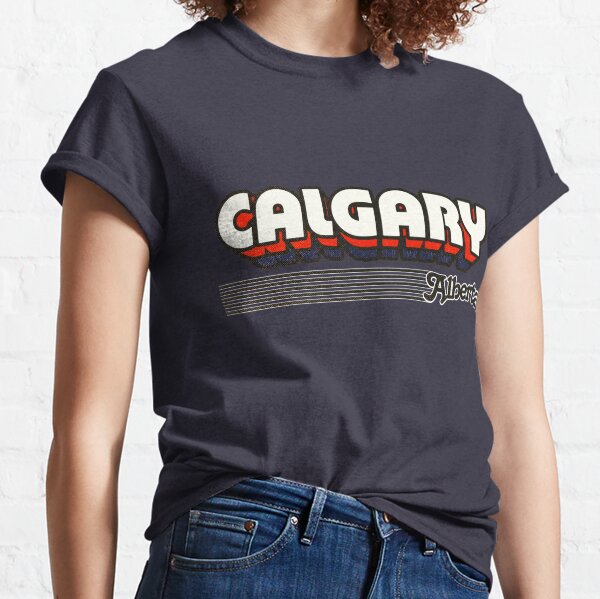 Calgary Cowboys T-Shirt - Red - Cotton - Large (L) - Royal Retros