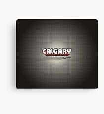 Calgary, Alberta | Retro Stripes Canvas Print