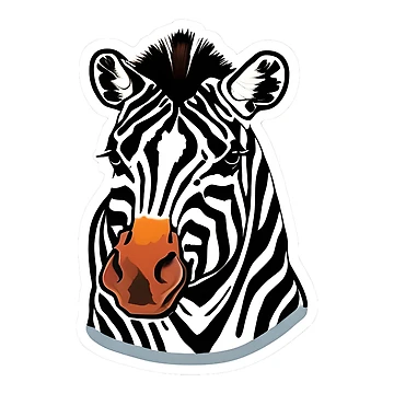 Artwork thumbnail, Zebra Sticker by MMediaDesigns