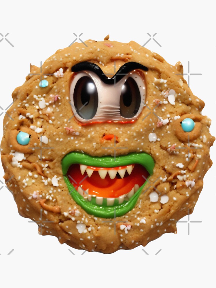 The Cookie Monster Face Sticker