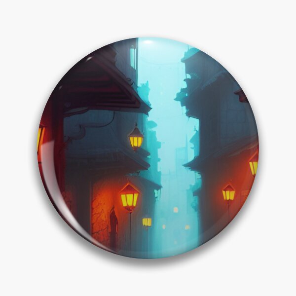 Item preview, Deserted street with lit lanterns designed and sold by MadinaFatt.
