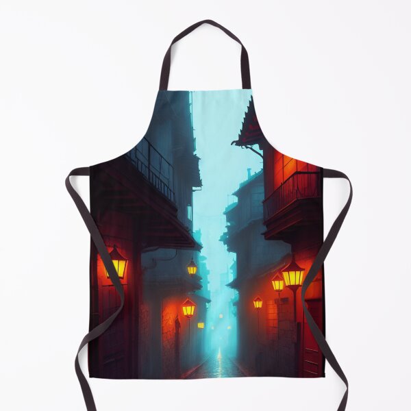 Item preview, Calle desierta con faroles encendidos designed and sold by MadinaFatt.