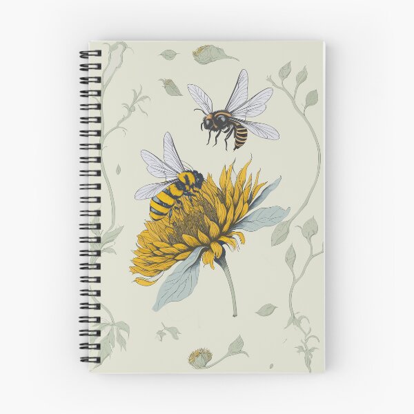 Item preview, bee on a sunflower Vintage Bee Patterns for Nature Lovers designed and sold by Bb-gl.