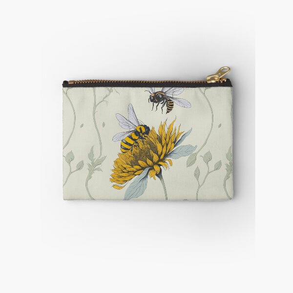 Item preview, bee on a sunflower Vintage Bee Patterns for Nature Lovers designed and sold by Bb-gl.