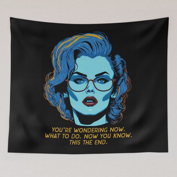 Item preview, Consequences, blue girl illustration designed and sold by Kingrocker.