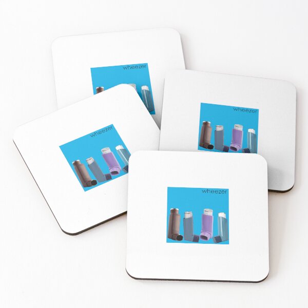 Item preview, W(h)eezer blue album asthma sticker designed and sold by nihilosophy.