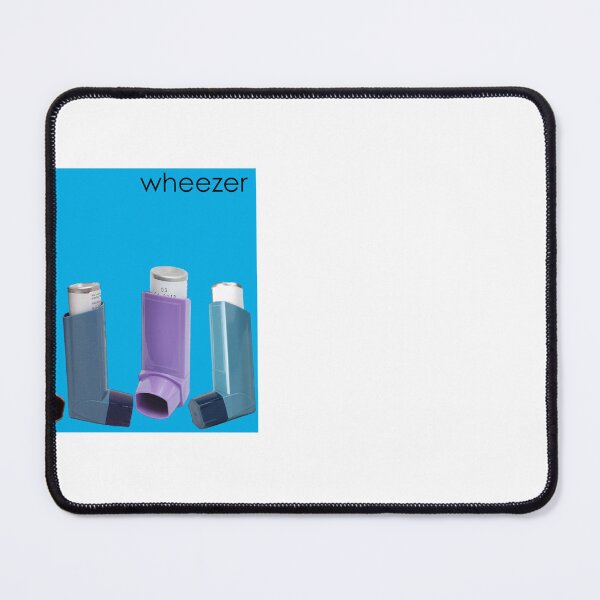 Item preview, W(h)eezer blue album asthma sticker designed and sold by nihilosophy.