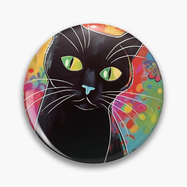 Item preview, Cat With A Colourful Backdrop designed and sold by MTJ-Mushrooms.
