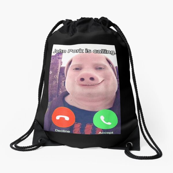 John Pork Is Calling Funny Answer Call Phone Vector Backpack