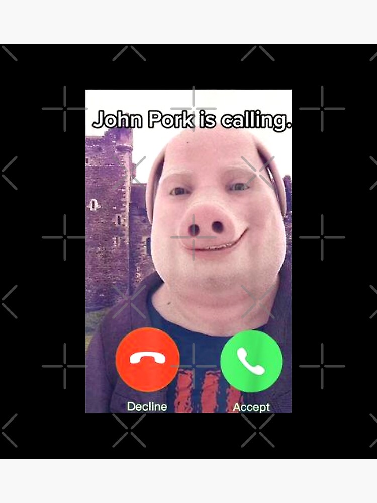 John Pork, John Pork Is Calling Greeting Card for Sale by palmwillow