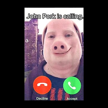 John Pork Is Calling Funny Answer Call Phone Classic T-Shirt for Sale by  RosannaArt