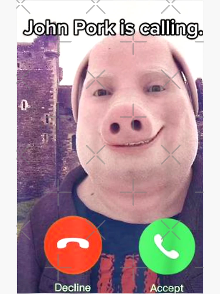 John Pork Is Calling Funny Answer Call Phone PopSockets Swappable PopGrip