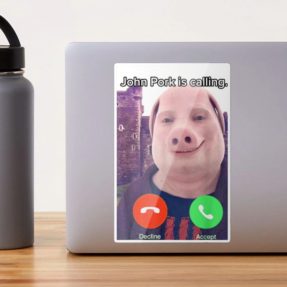 John Pork Is Calling Funny Answer Call Phone PopSockets Swappable PopGrip