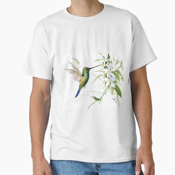 Hummingbird and Jasmine Flowers Classic T-Shirt