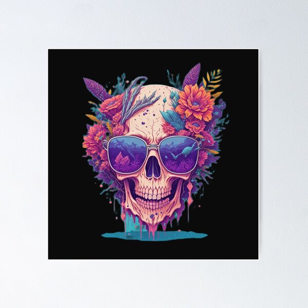 Item preview, Smiling Skull Wearing Sunglasses designed and sold by PC-artist.