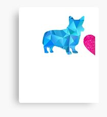 Corgi Love Valentine Day Shirt Canvas Print