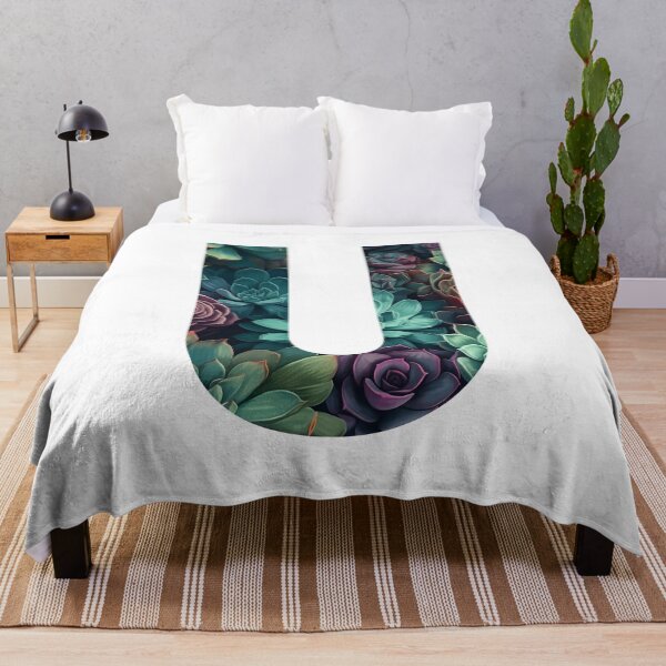 Item preview, Elegant Succulent Pattern Letter U designed and sold by AdiRemba.