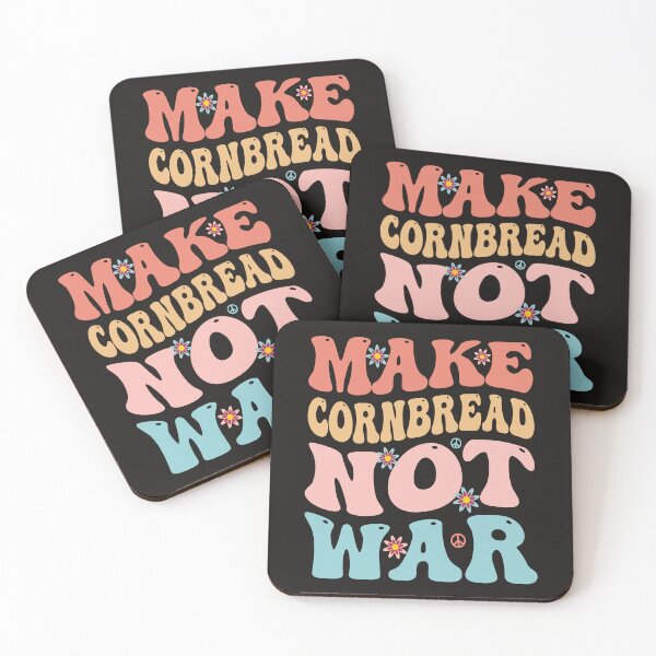 Item preview, Make Cornbread Not War Funny Groovy Peace Cooking Baking designed and sold by dbreeze10.