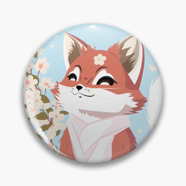 Item preview, Spring Blossom Red Fox Enjoy the Sunshine in Blue designed and sold by Moyanana.