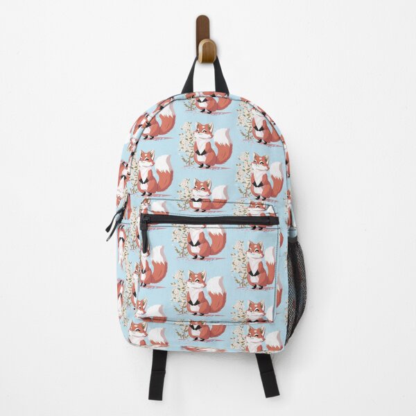 Item preview, Spring Blossom Red Fox Enjoy the Sunshine in Blue designed and sold by Moyanana.
