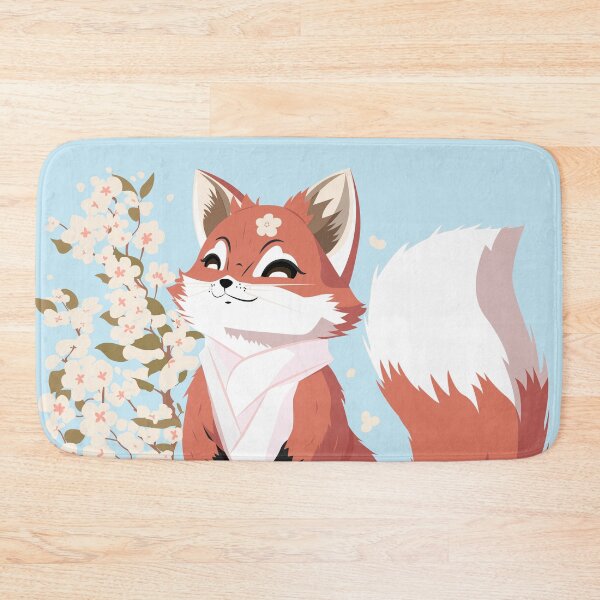 Item preview, Spring Blossom Red Fox Enjoy the Sunshine in Blue designed and sold by Moyanana.