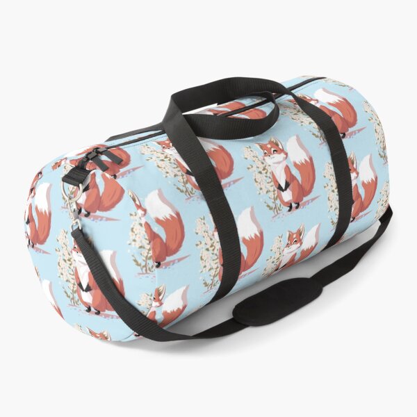 Item preview, Spring Blossom Red Fox Enjoy the Sunshine in Blue designed and sold by Moyanana.