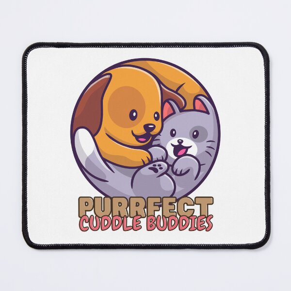 Item preview, Cozy Up with Purrfect Cuddle Buddies: Cat and Dog designed and sold by Inkmatic Studio.