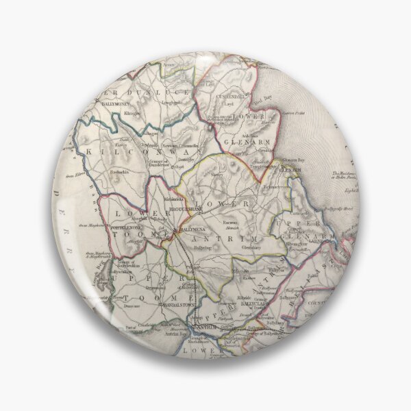 Item preview, Vintage County Antrim Ireland Map (1846) designed and sold by BravuraMedia.